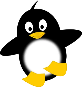 Penguin Tux Funny Stickdatei