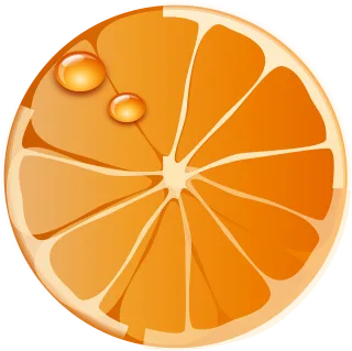 Orange Fruit Drops Stickdatei