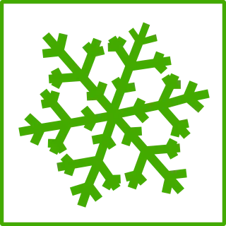 Snowflake Nature Green Stickdatei