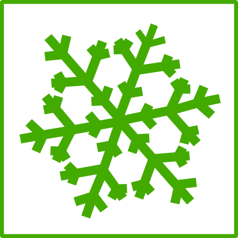 Snowflake Nature Green Stickdatei – Weihnachten