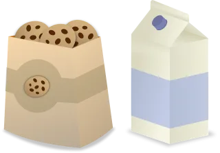 Milk Cookies Drink Stickdatei