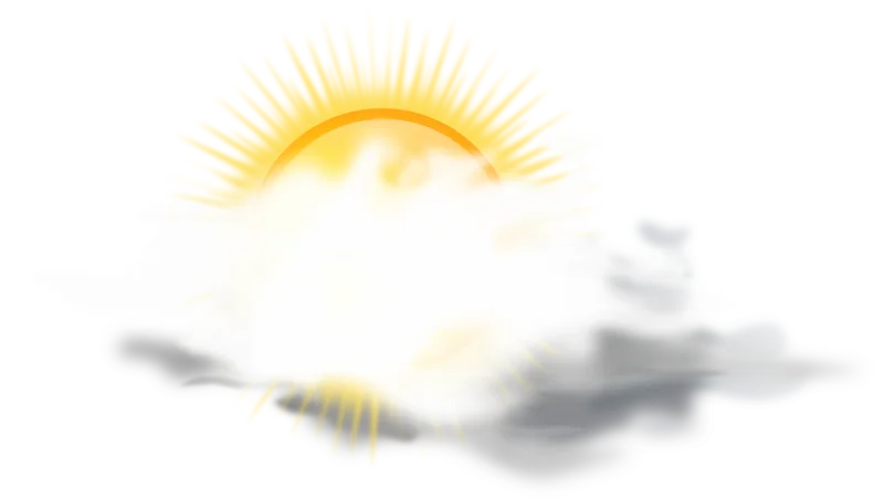 Sun Cloudy Weather Stickdatei – Natur