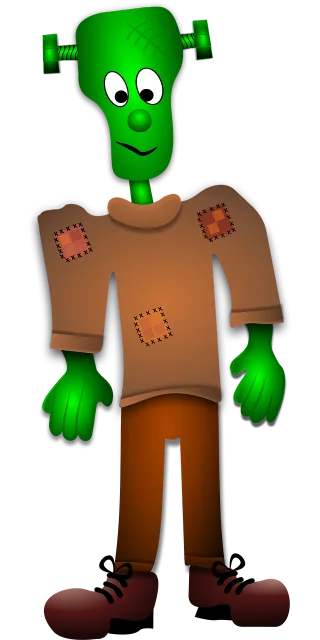 Frankenstein Green Halloween Stickdatei