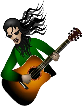 Guitarist Dude Acoustic Stickdatei