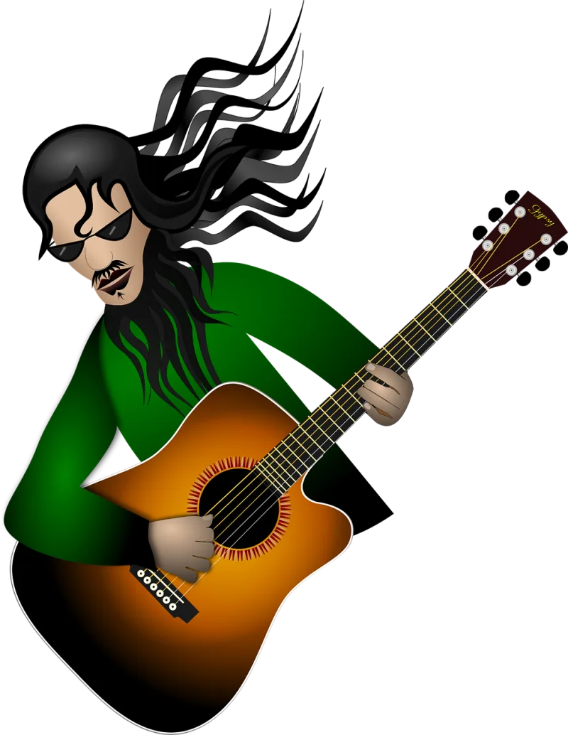 Guitarist Dude Acoustic Stickdatei – Musik