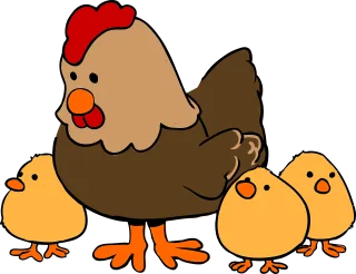 Chicken Hen Cute Stickdatei
