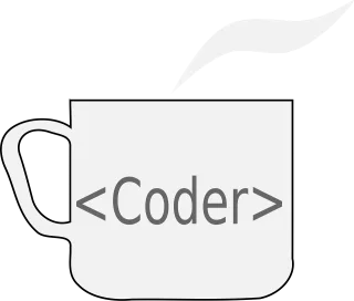 Cup Coffee Coder Stickdatei