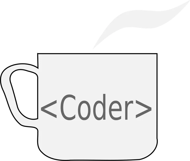 Cup Coffee Coder Stickdatei – Essen & Trinken