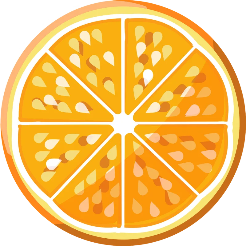 Fresh Fruit Orange Stickdatei – Essen & Trinken