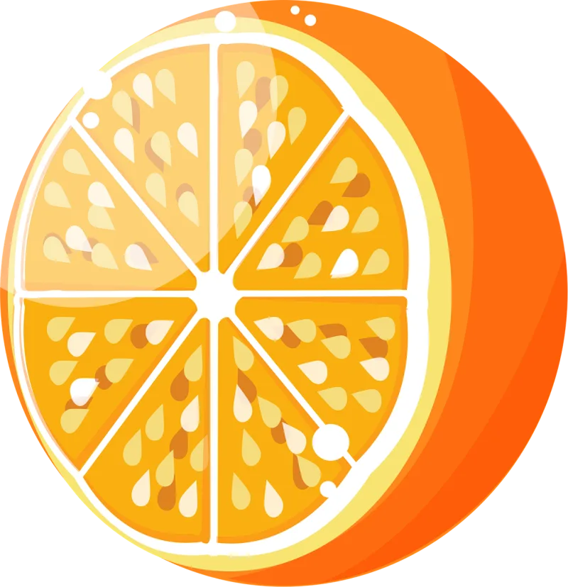 Fresh Fruit Orange Stickdatei – Essen & Trinken