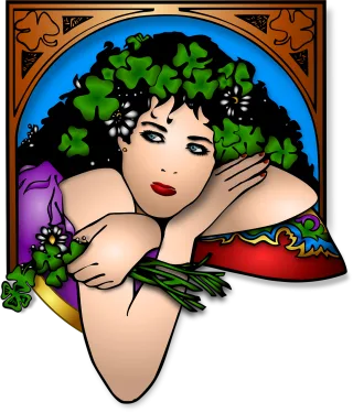 Woman Flower wallpaper Girl Stickdatei