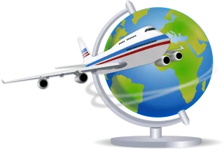 Boeing 747 World map Stickdatei
