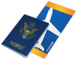 Passport Ticket Travel Stickdatei