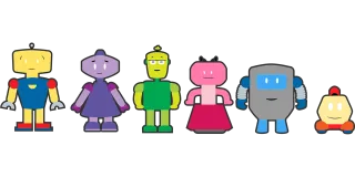 Robots Adorable Characters Stickdatei – Kinder