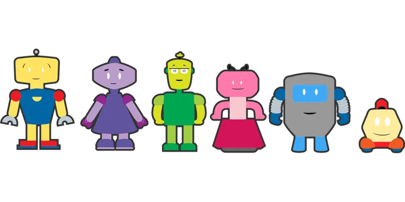 Robots Adorable Characters Stickdatei – Kinder
