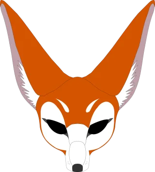 Fox Ears Animal Stickdatei