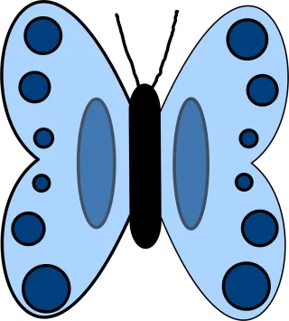 Blue Butterfly Insect Stickdatei