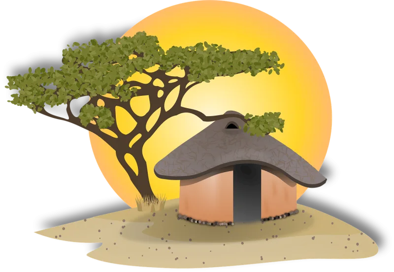 Hut Cottage Africa Stickdatei – Natur