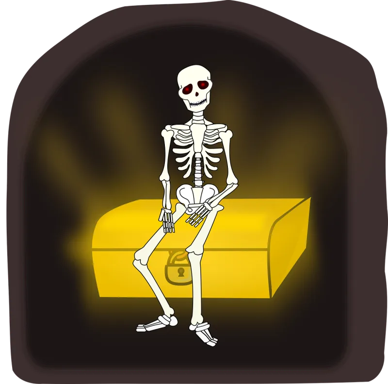 Treasure Skeleton After-death Stickdatei – Kinder