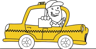 Taxi Driver Business card Stickdatei – Fahrzeuge