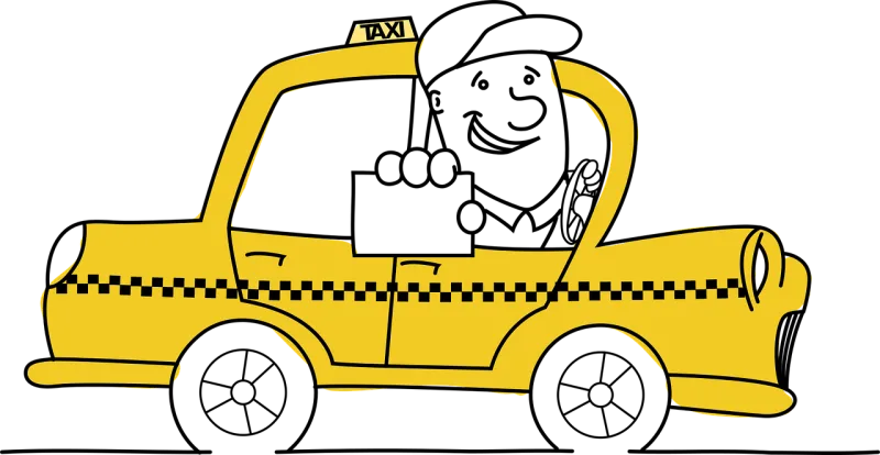 Taxi Driver Business card Stickdatei – Fahrzeuge