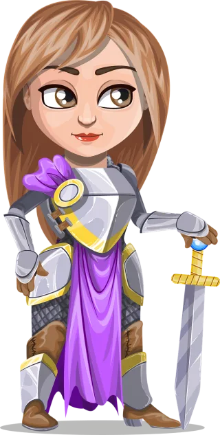 Knight Girl Lady Stickdatei