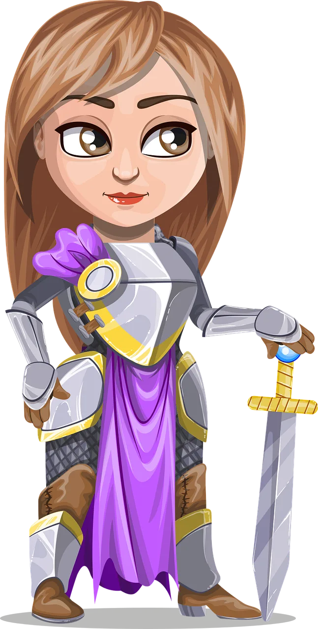 Knight Girl Lady Stickdatei – Kinder