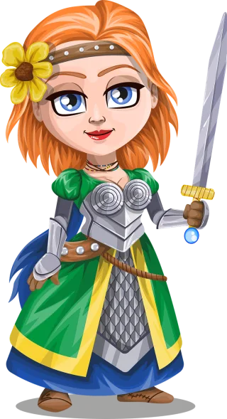 Knight Girl Lady Stickdatei