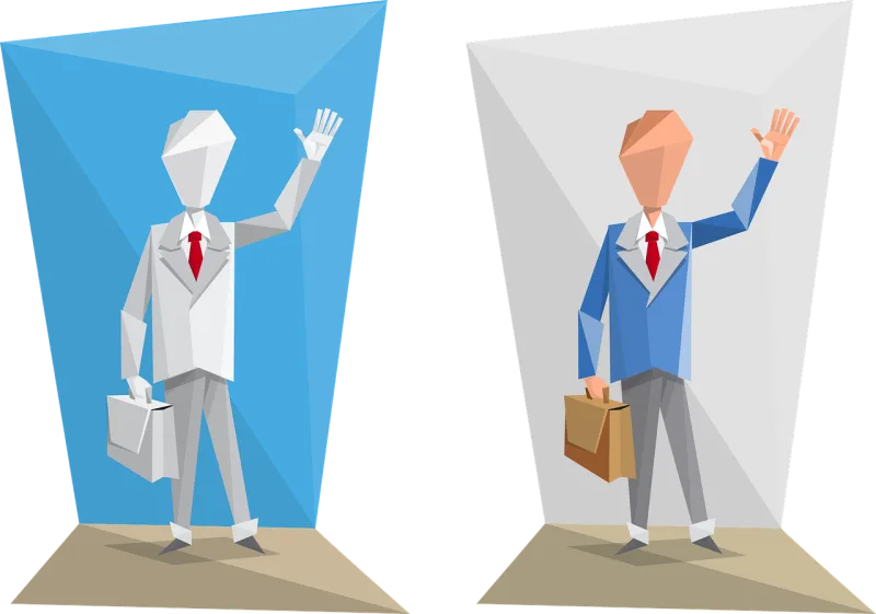 Origami Businessman Man Stickdatei – Natur