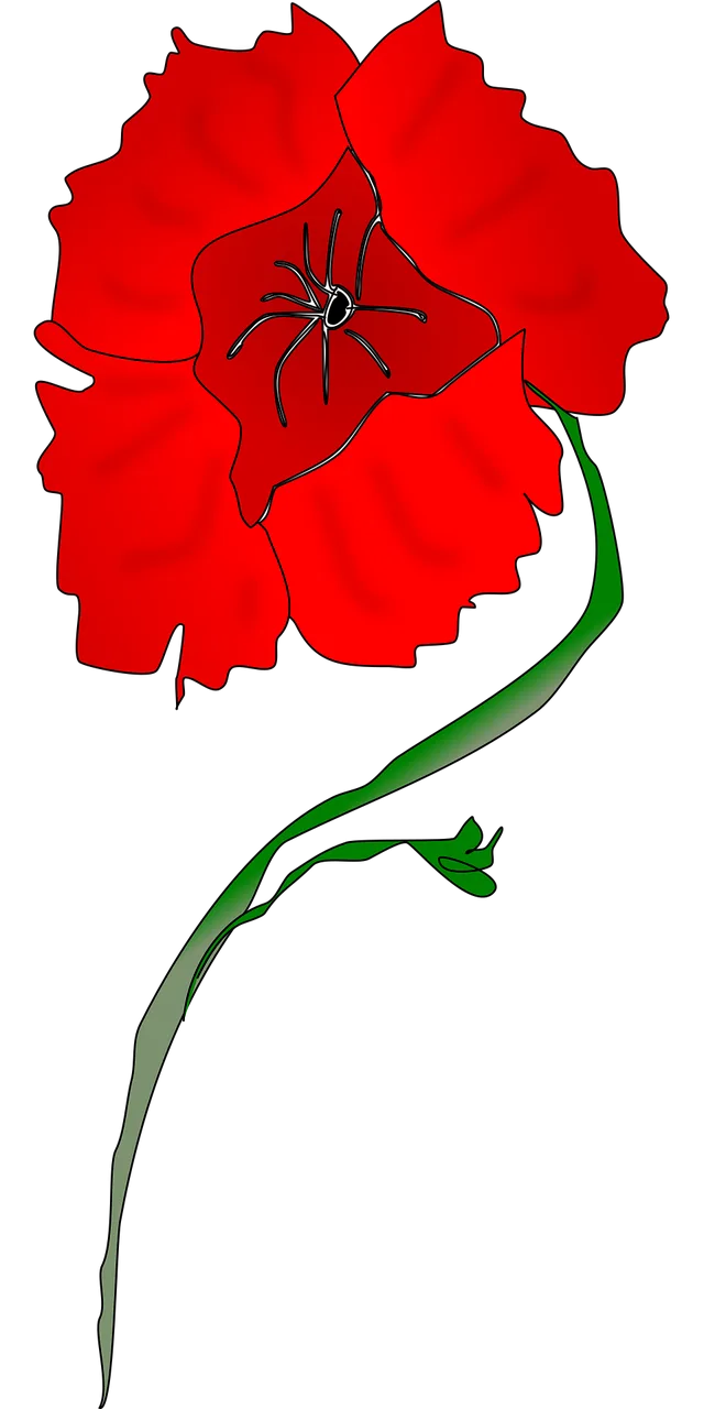 Red Flower Flower wallpaper Stickdatei – Blumen