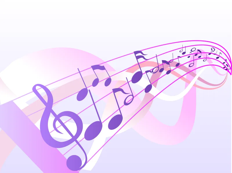 Music Notes Abstract Stickdatei – Musik