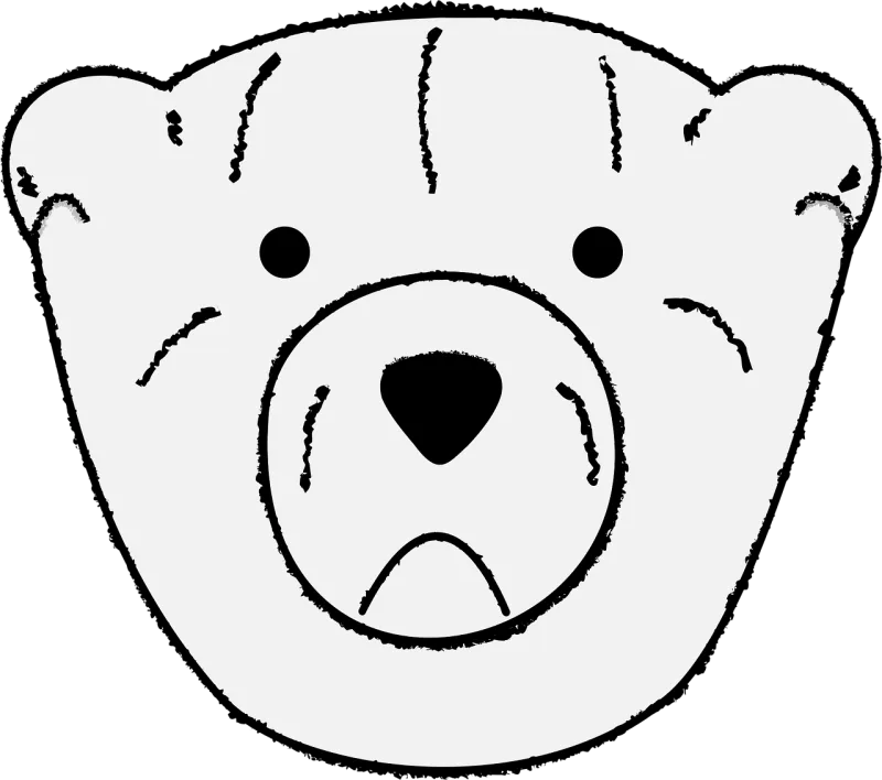 Bear Face Teddy Stickdatei – Kinder