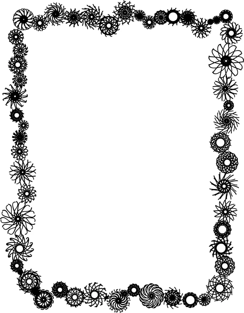 Border Decoration Flower Stickdatei – Weihnachten