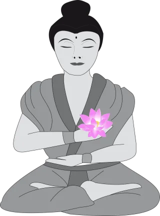 Buddha Woman Buddha purnima Stickdatei