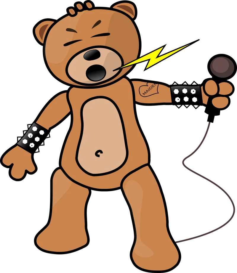 Bear Metal Rock Stickdatei – Tiere