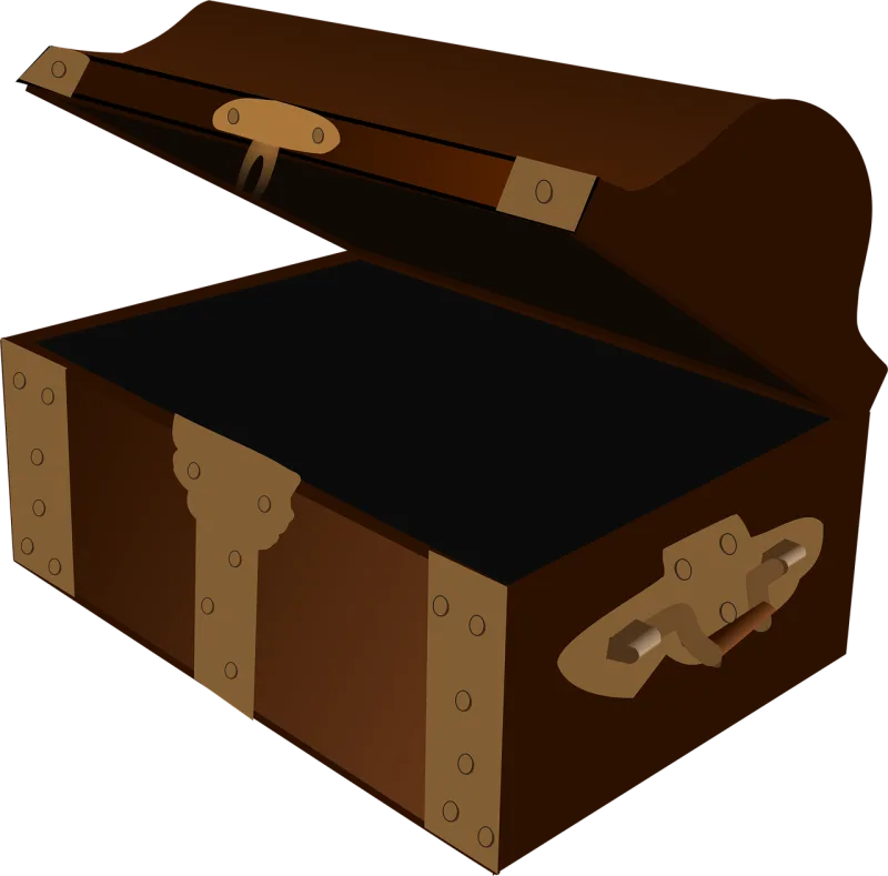 Treasure Treasure chest Gold Stickdatei – Kinder