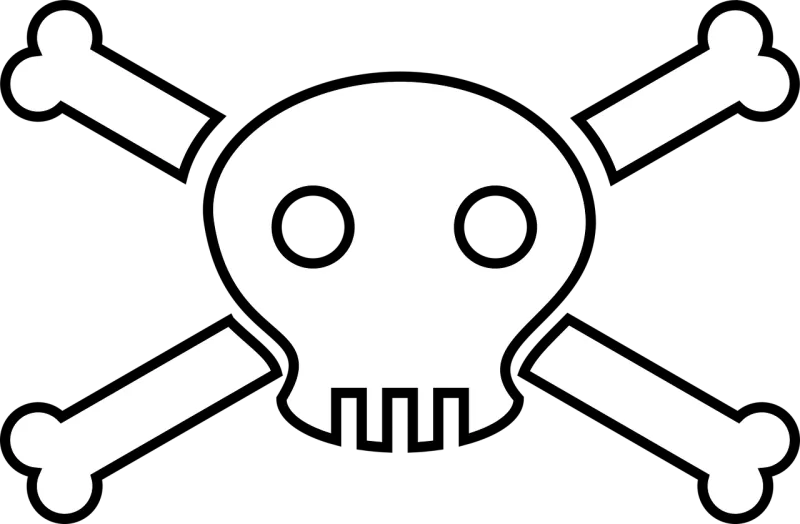 Skull Bones Pirate Stickdatei – Kinder