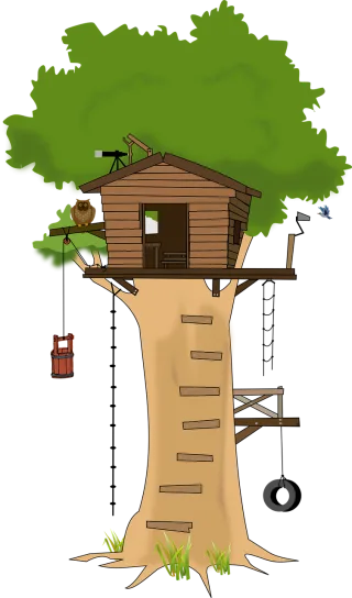 Tree Treehouse Nature Stickdatei