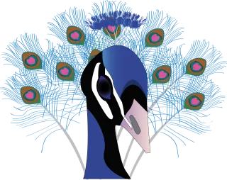 Bird Peacock Nature Stickdatei – Natur