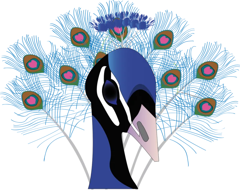 Bird Peacock Nature Stickdatei – Natur