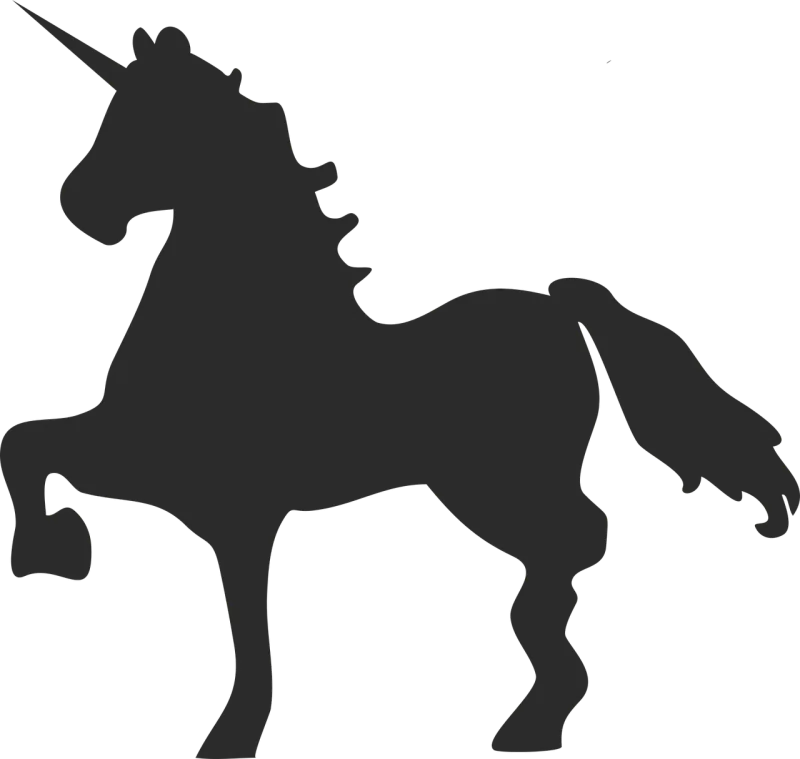 Unicorn Mythical creatures Black Stickdatei – Kinder