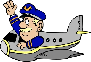 Pilot Flying Plane Stickdatei