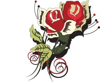 Roses Decoration Flower Stickdatei