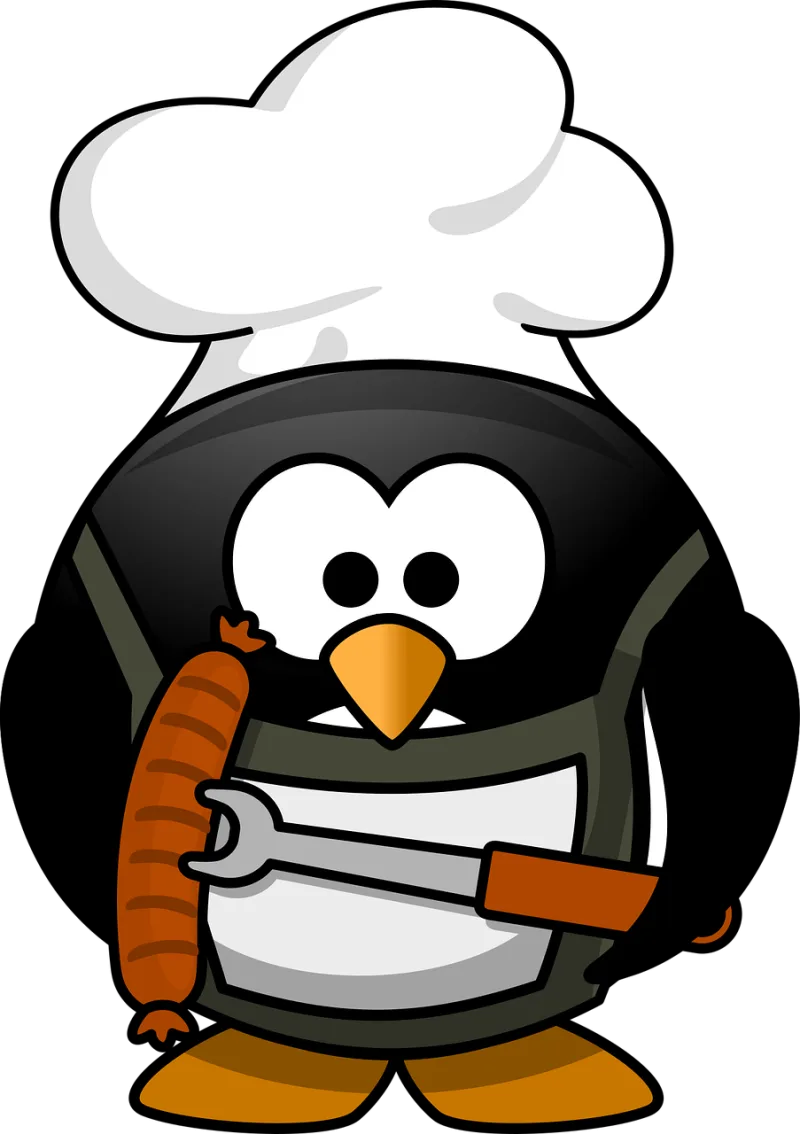 Penguin Barbecue Animal Stickdatei – Tiere