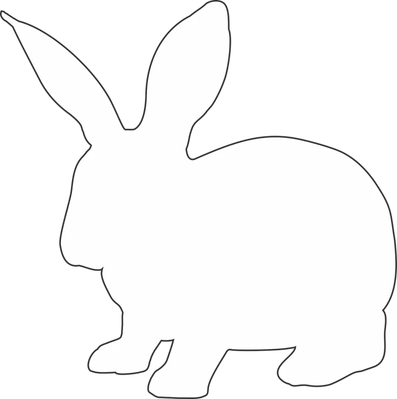 Rabbit Animal Hare Stickdatei – Tiere