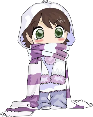 Girl Cute Cold Stickdatei