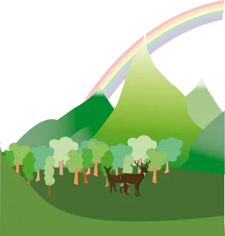 Forest Mountain Nature Stickdatei