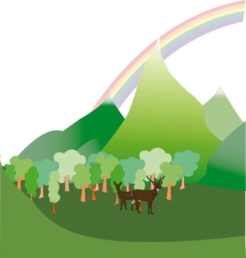 Forest Mountain Nature Stickdatei – Tiere