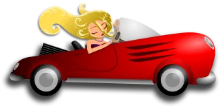 Woman Blonde Automobile Stickdatei – Fahrzeuge