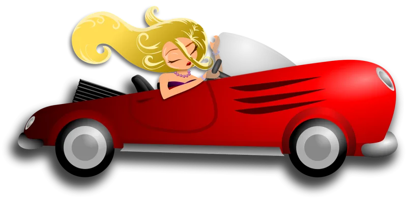 Woman Blonde Automobile Stickdatei – Fahrzeuge